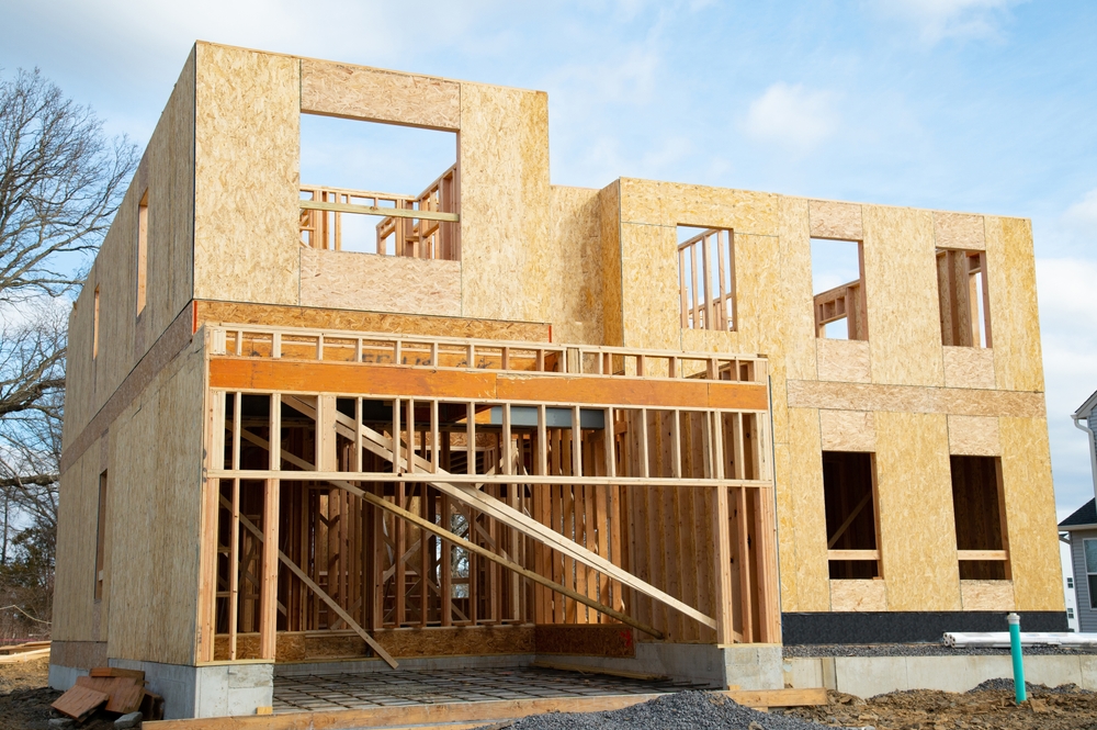 Frame,And,Walls,Of,Plywood,New,House,Wooden,Plank